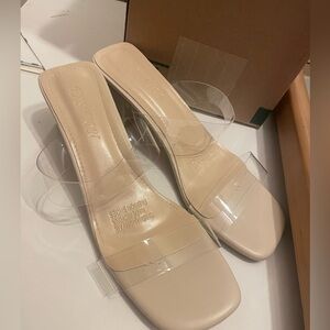Clear strap heels